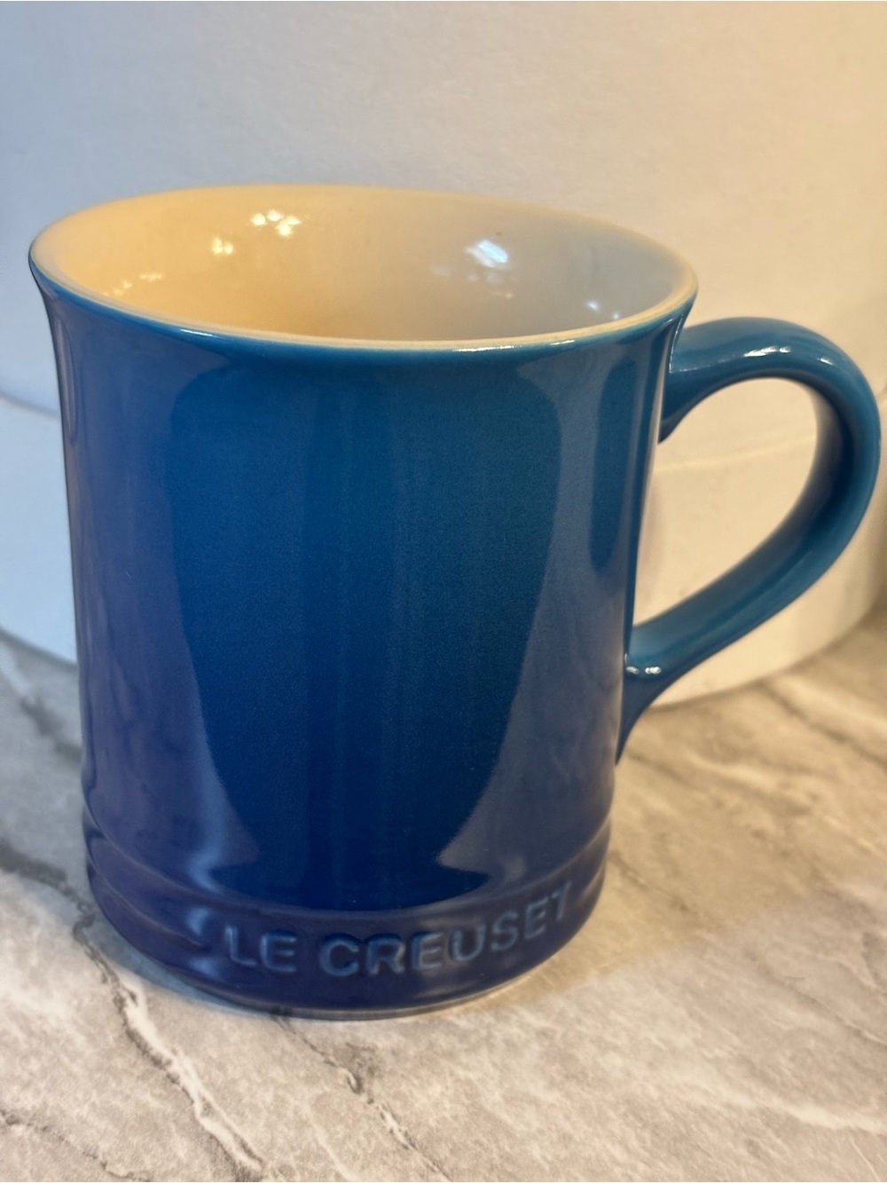 Le Creuset Blue Ceramic Mug - Classic Stoneware 14oz